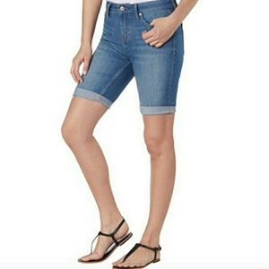 Calvin Klein Denim Bermuda Shorts Tulip Blue Women's Size 4 NWT
